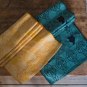 Handwoven Cotton Table Runner: Guatemalan Mayan Bird Design